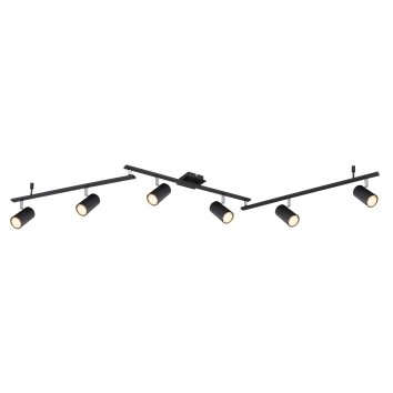 Globo ROBBY Ceiling Light black, 6-light sources
