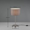 Trio-Leuchten HOTEL Table lamp matt nickel, 1-light source