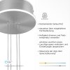 Paul-Neuhaus Q-ETIENNE Pendant Light LED brushed steel, 2-light sources, Remote control