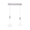 Paul-Neuhaus Q-ETIENNE Pendant Light LED brushed steel, 3-light sources, Remote control
