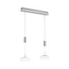 Paul-Neuhaus Q-ETIENNE Pendant Light LED brushed steel, 3-light sources, Remote control