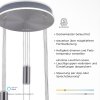 Paul-Neuhaus Q-ETIENNE Pendant Light LED brushed steel, 4-light sources, Remote control