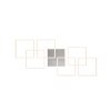 Paul-Neuhaus Q-INIGO Ceiling Light LED brushed steel, 7-light sources, Remote control