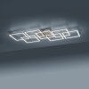Paul-Neuhaus Q-INIGO Ceiling Light LED brushed steel, 7-light sources, Remote control