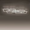 Paul-Neuhaus Q-INIGO Ceiling Light LED brushed steel, 7-light sources, Remote control