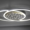 Paul-Neuhaus YUKI Ceiling Light LED brushed steel, 3-light sources, Remote control