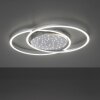 Paul-Neuhaus YUKI Ceiling Light LED brushed steel, 3-light sources, Remote control