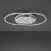 Paul-Neuhaus YUKI Ceiling Light LED brushed steel, 3-light sources, Remote control