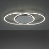 Paul-Neuhaus YUKI Ceiling Light LED brushed steel, 3-light sources, Remote control