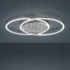 Paul-Neuhaus YUKI Ceiling Light LED brushed steel, 3-light sources, Remote control