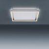 Paul-Neuhaus Q-KAAN Ceiling Light LED brushed steel, 2-light sources, Remote control