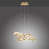 Paul-Neuhaus Q-VITO Pendant Light LED brass, 2-light sources, Remote control