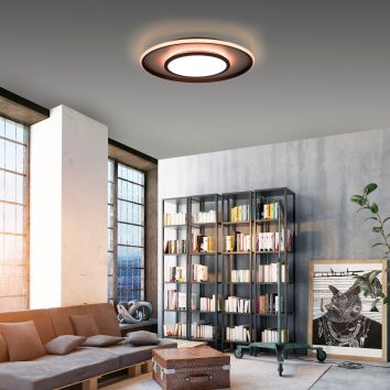 Leuchten-Direkt ARENDA Ceiling Light LED black, 1-light source, Remote control, Colour changer