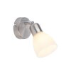 Leuchten-Direkt KARO Wall Light brushed steel, 1-light source
