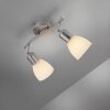 Leuchten-Direkt KARO Ceiling Light brushed steel, 2-light sources