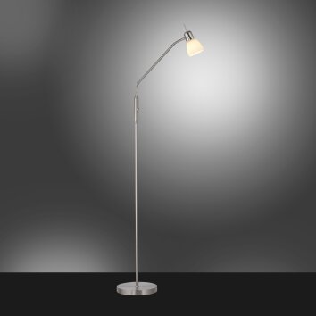 Leuchten-Direkt KARO Floor Lamp brushed steel, 1-light source