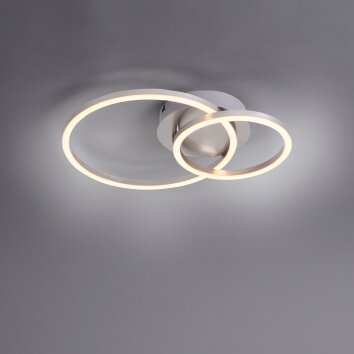 Leuchten-Direkt IVANKA Ceiling Light LED brushed steel, 1-light source