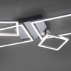 Leuchten-Direkt IVEN Ceiling Light LED brushed steel, 2-light sources