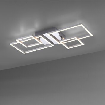 Leuchten-Direkt IVEN Ceiling Light LED brushed steel, 2-light sources