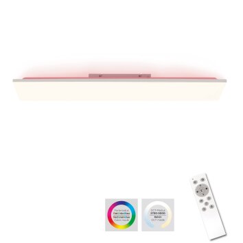 Leuchten-Direkt GUSTAV Ceiling Light LED white, 1-light source, Remote control, Colour changer
