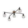 Leuchten-Direkt EUGEN Ceiling Light Ecru, black, 5-light sources
