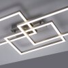 Leuchten-Direkt LOLASMART-MAXI Ceiling Light LED brushed steel, 3-light sources, Remote control, Colour changer