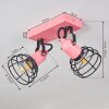 BUILAKO Ceiling Light pink, black, 2-light sources
