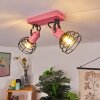 BUILAKO Ceiling Light pink, black, 2-light sources