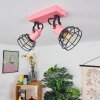 BUILAKO Ceiling Light pink, black, 2-light sources