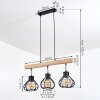 PILA Pendant Light Ecru, black, 3-light sources