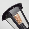 VENNESHAMM pedestal light black, transparent, clear, 1-light source