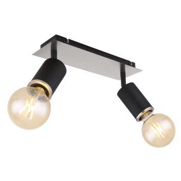 Globo JOSEBA Ceiling Light black, 2-light sources