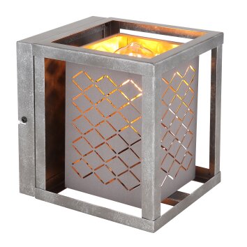 Globo THOMAS Wall Light Oxidised Silver, 1-light source