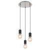 Globo JOSEBA Pendant Light matt nickel, black, 3-light sources