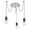 Globo JOSEBA Pendant Light matt nickel, black, 3-light sources
