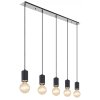 Globo JOSEBA Pendant Light matt nickel, black, 5-light sources