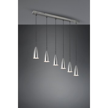 Reality FARIN Pendant Light matt nickel, 6-light sources