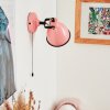 SELKI Wall Light pink, black, 1-light source