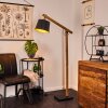 TATODERE Floor Lamp Dark wood, black, 1-light source