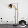 TATODERE Floor Lamp Dark wood, black, 1-light source