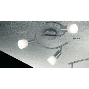 Globo CATHY spotlight stainless steel, matt nickel, 3-light sources