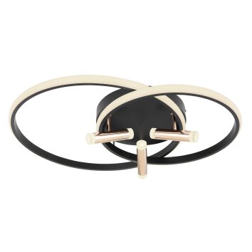 Globo COCO Ceiling Light LED black, 1-light source, Remote control