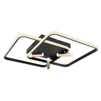 Globo COCO Ceiling Light LED black, 1-light source, Remote control