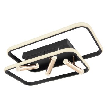 Globo COCO Ceiling Light LED black, 1-light source, Remote control