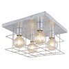 Globo MERRIL Ceiling Light galvanized, 4-light sources