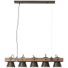 Brilliant-Leuchten DECCA Pendant Light Dark wood, black, 5-light sources