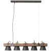 Brilliant-Leuchten DECCA Pendant Light Dark wood, black, 5-light sources