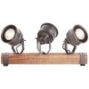 Brilliant-Leuchten UNITY Ceiling Light Dark wood, black, 3-light sources