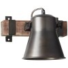 Brilliant-Leuchten DECCA Wall Light Dark wood, black, 1-light source