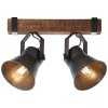 Brilliant-Leuchten DECCA Ceiling Light Dark wood, black, 2-light sources